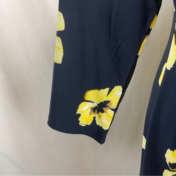 Tommy Hilfiger Black W Bold Floral Office To Date Night Dress NWOT Size 10 - Picture 5 of 14